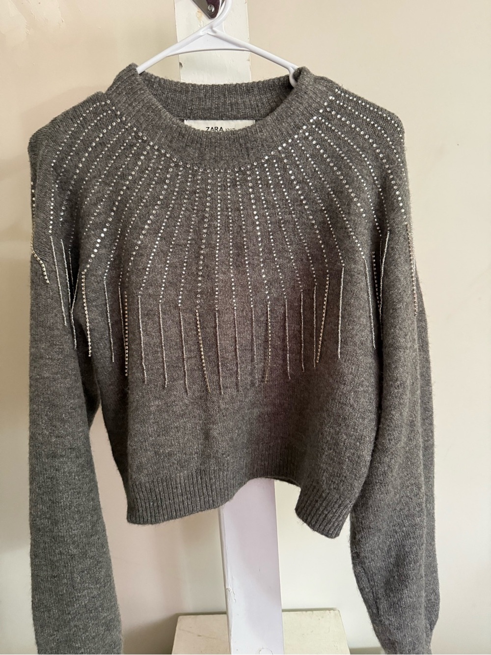 Zara Rhinestone Fringe Sweater - Picture 5 of 8